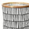 Household Essentials Krush Bamboo Rimmed Hamper (Round, Black)